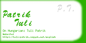 patrik tuli business card